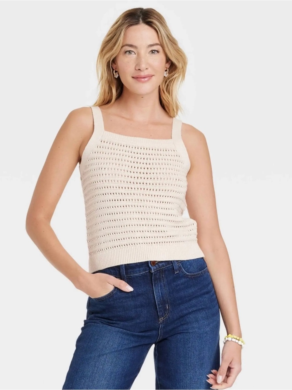 Universal Thread 100% Cotton Crochet Tank